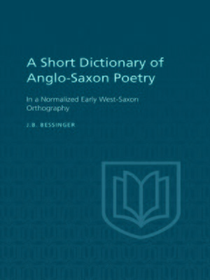 cover image of A Short Dictionary of Anglo-Saxon Poetry